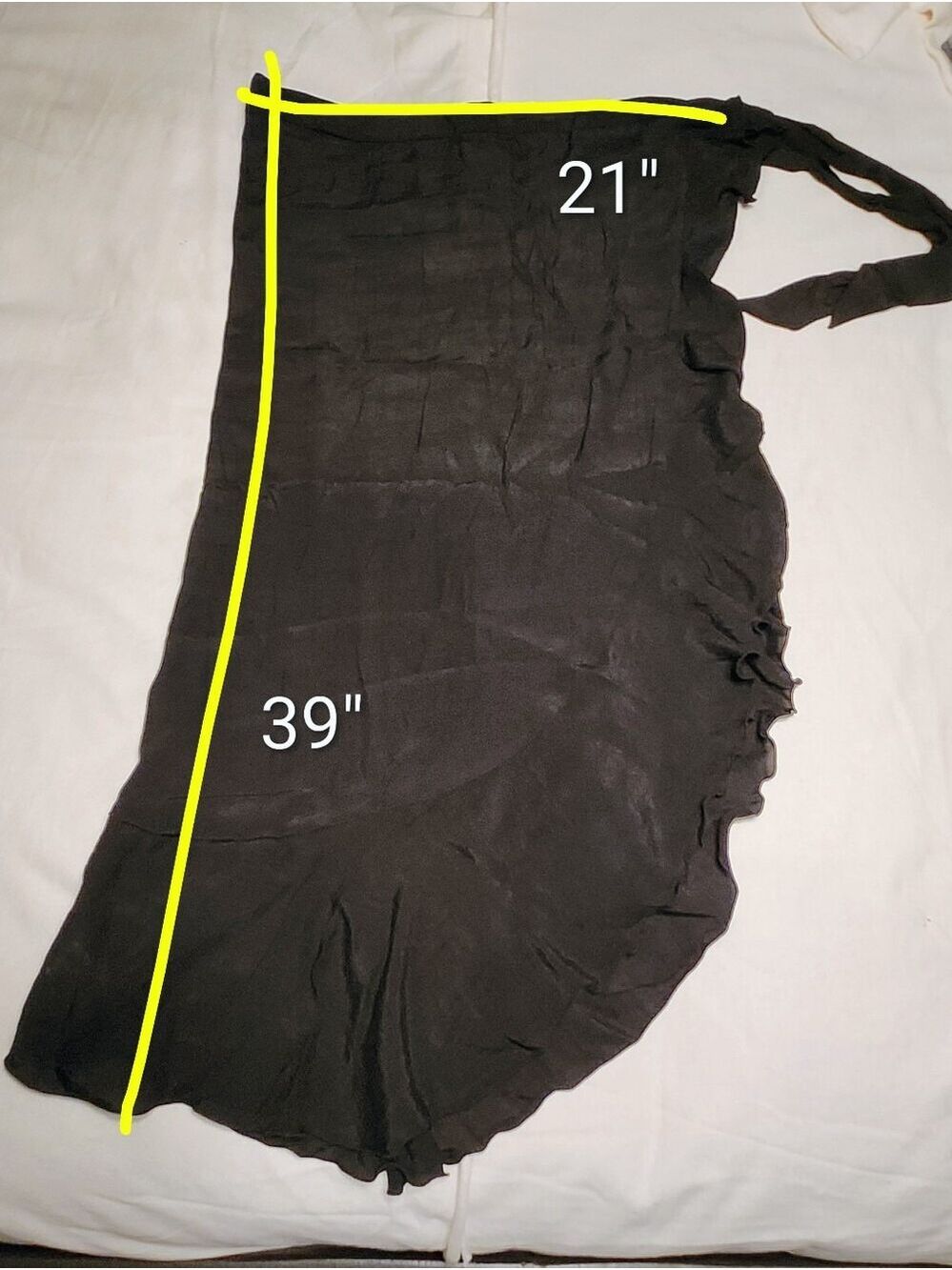 Cupshe Black Midi Wrap Sarong One Size - Picture 6 of 6